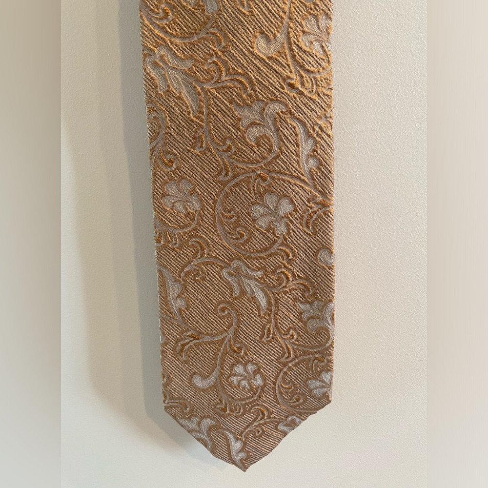 Ermenegildo Zegna Classic Floral Silk Necktie Made In Italy Luxury